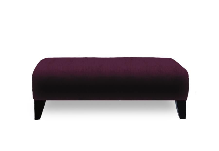 Luxury Velvet Ottoman with Wooden Legs - Handmade in Canada - Perfect for Living Room, Bedroom & Home Decor