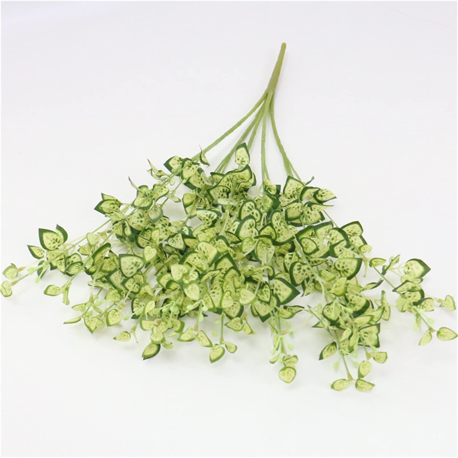50cm Artificial Flower Bouquet - Fake Begonia Leaf & Small Ivy Leaves - Realistic Simulation Green Plants for Home Decor, Wedding Centerpieces, Office Desk Decor (Light Green)