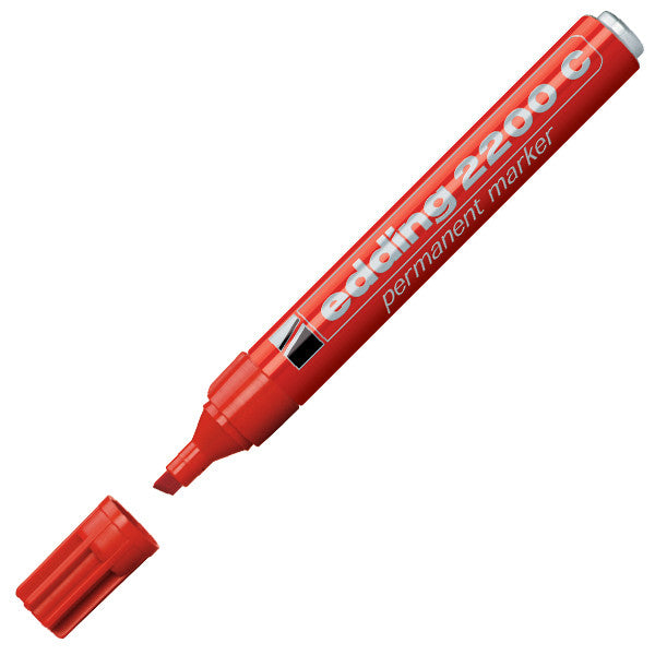 edding 2200C Permanent Marker Pen - Chisel Tip for Bold Writing - Ideal for Labeling, Crafts & Office Use