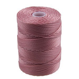 Premium C-Lon Bead Cord - Rose Color (92 Yards Spool) | Jewelry Making, Beading & Craft Supplies | Perfect for DIY Bracelets, Necklaces & Macrame Projects