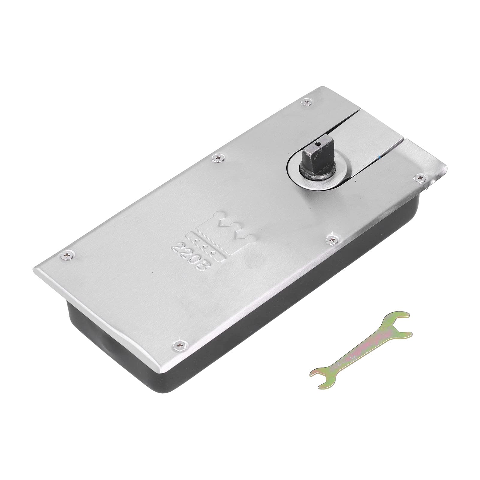2-Way Hydraulic Floor Spring Hinge for Glass Doors - Heavy Duty Commercial & Residential Door Closer with Smooth Opening & Closing - Perfect for Offices, Hotels, and Modern Homes