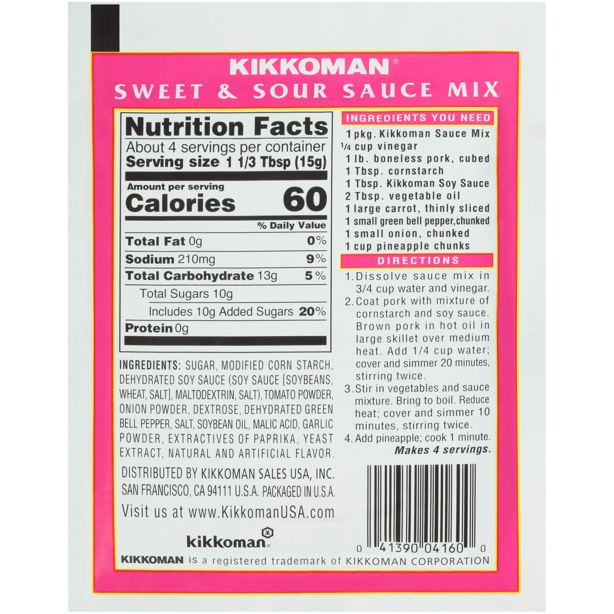 Kikkoman Sweet & Sour Seasoning Mix - 12 Pack (2.125 Oz Each) - Authentic Japanese Flavor for Stir Fry, Dipping Sauces & Marinades - Perfect for Asian Cuisine & Home Cooking