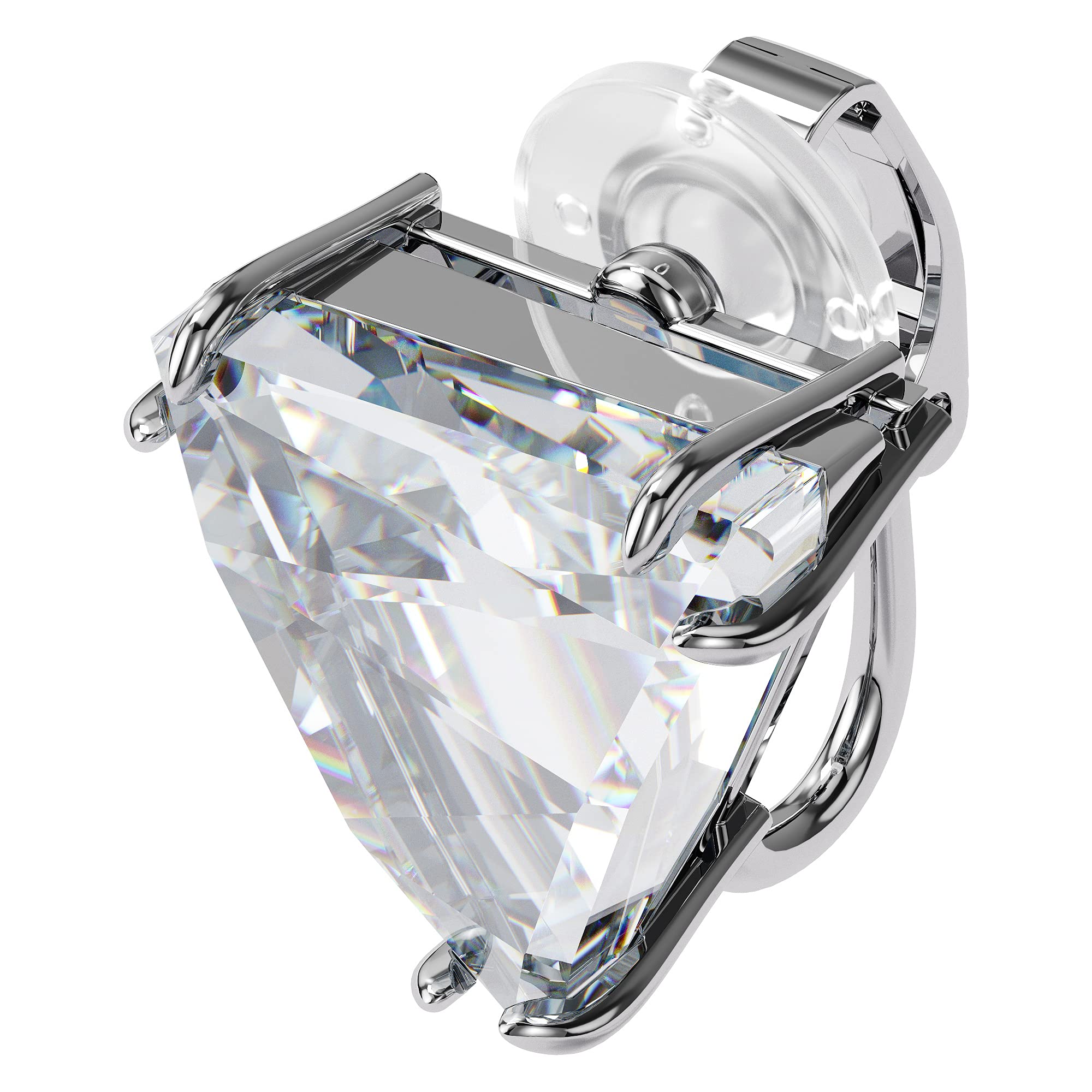 Swarovski Mesmera Earring - Rhodium Finish, Clear Crystals for Party & Wedding