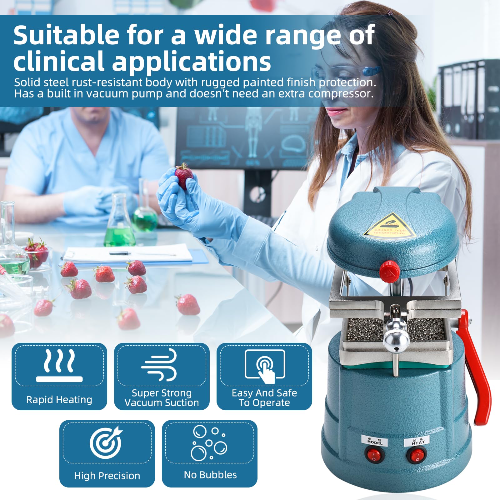 Vacuum Forming Machine - Power Former Heat Molding Tool with Steel Balls for Plastic Fabrication | Lab Equipment & DIY Projects | Perfect for Prototyping, Packaging, and Educational Use