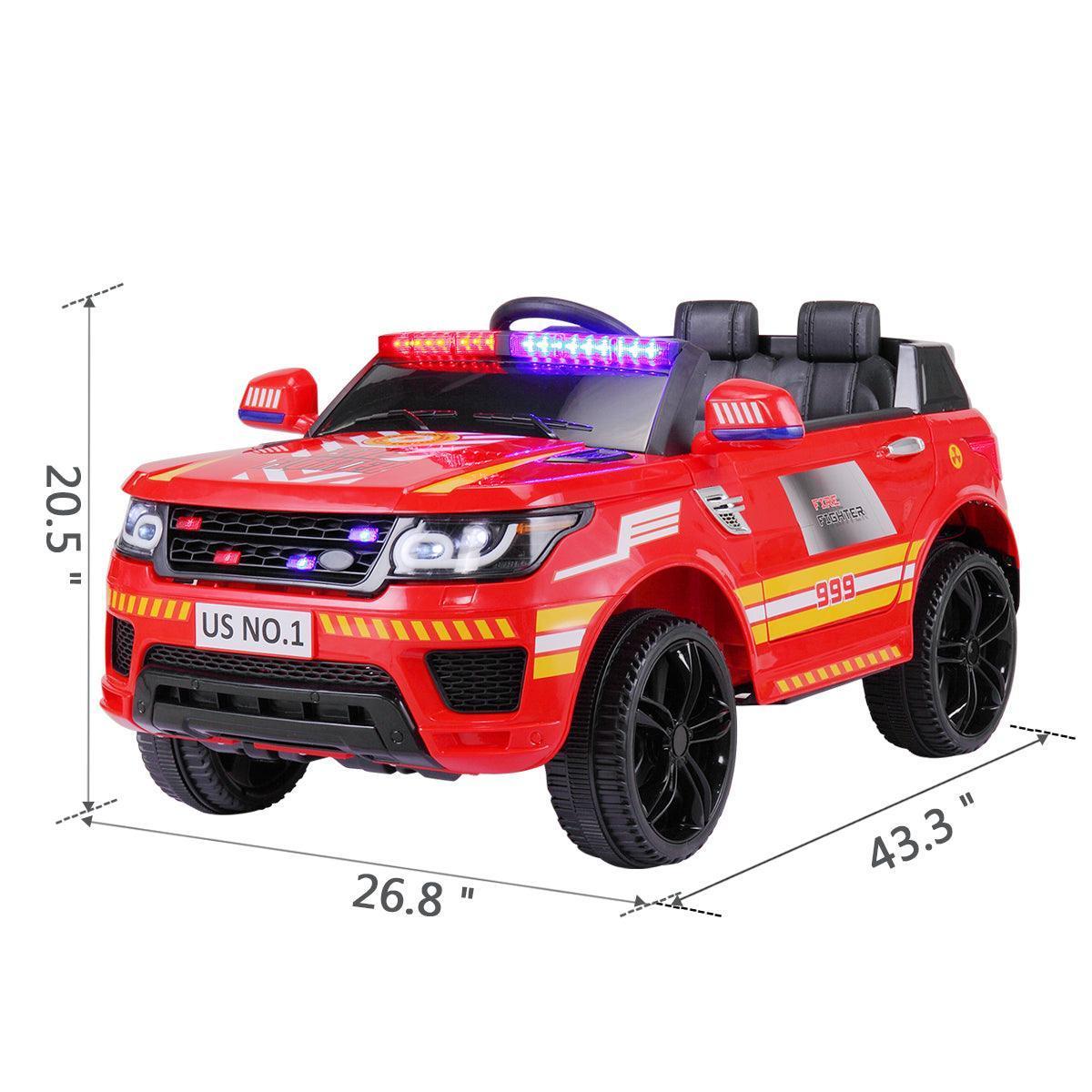 12V Kids Ride On Police Car with Parental Remote Control - Battery Powered Toy Truck with Siren, Lights & Music - Spring Suspension for Smooth Ride - Perfect for Outdoor Play, Birthday Gifts & Pretend Play Adventures