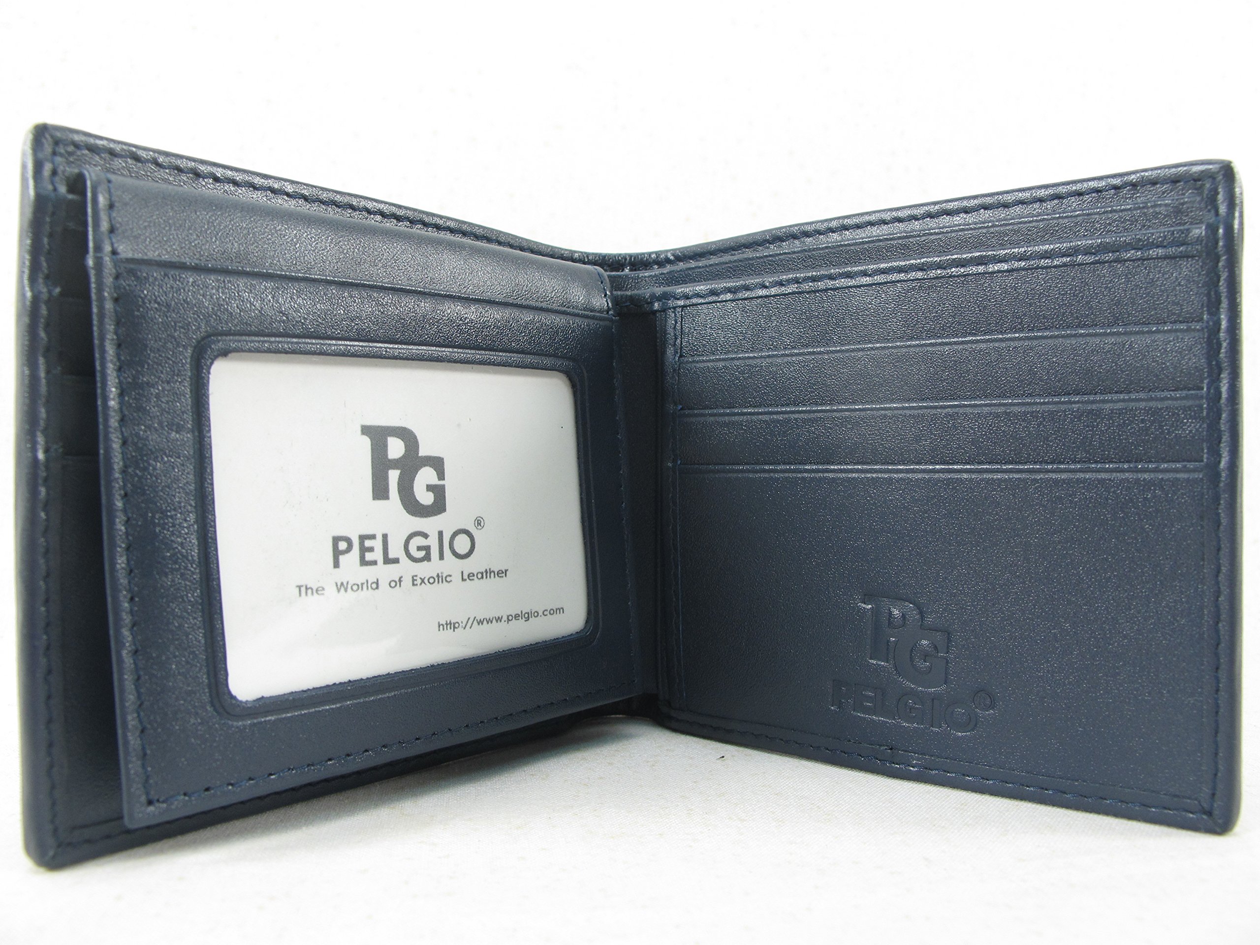 Genuine Row Diamond Stingray Skin Leather Bifold Wallet for Men - Luxury Slim RFID Blocking Credit Card Holder - Perfect for Business, Travel & Everyday Use