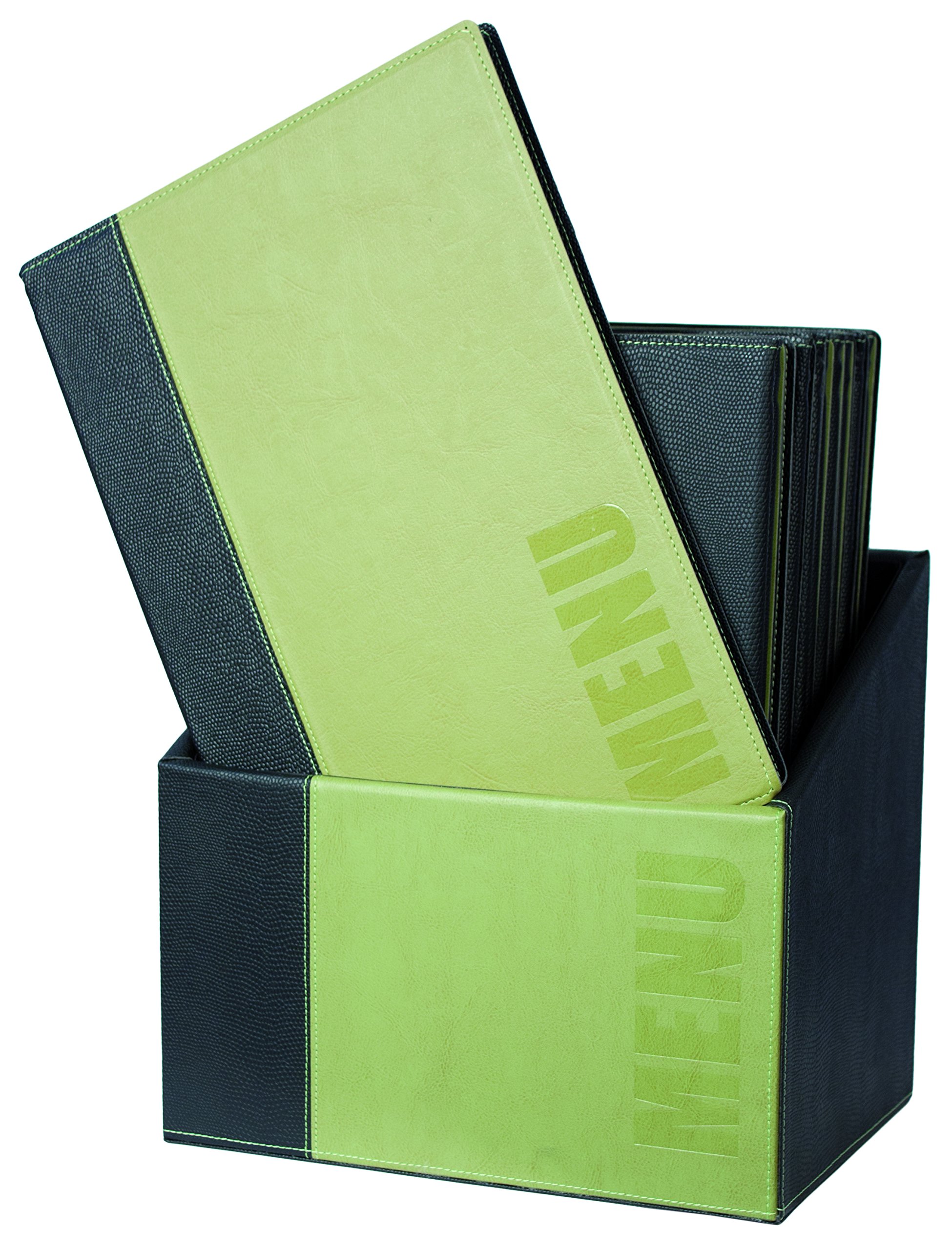 Stylish 20-Piece A4 Menu Box Set with Double Insert - Perfect for Restaurants, Cafes & Events | Green