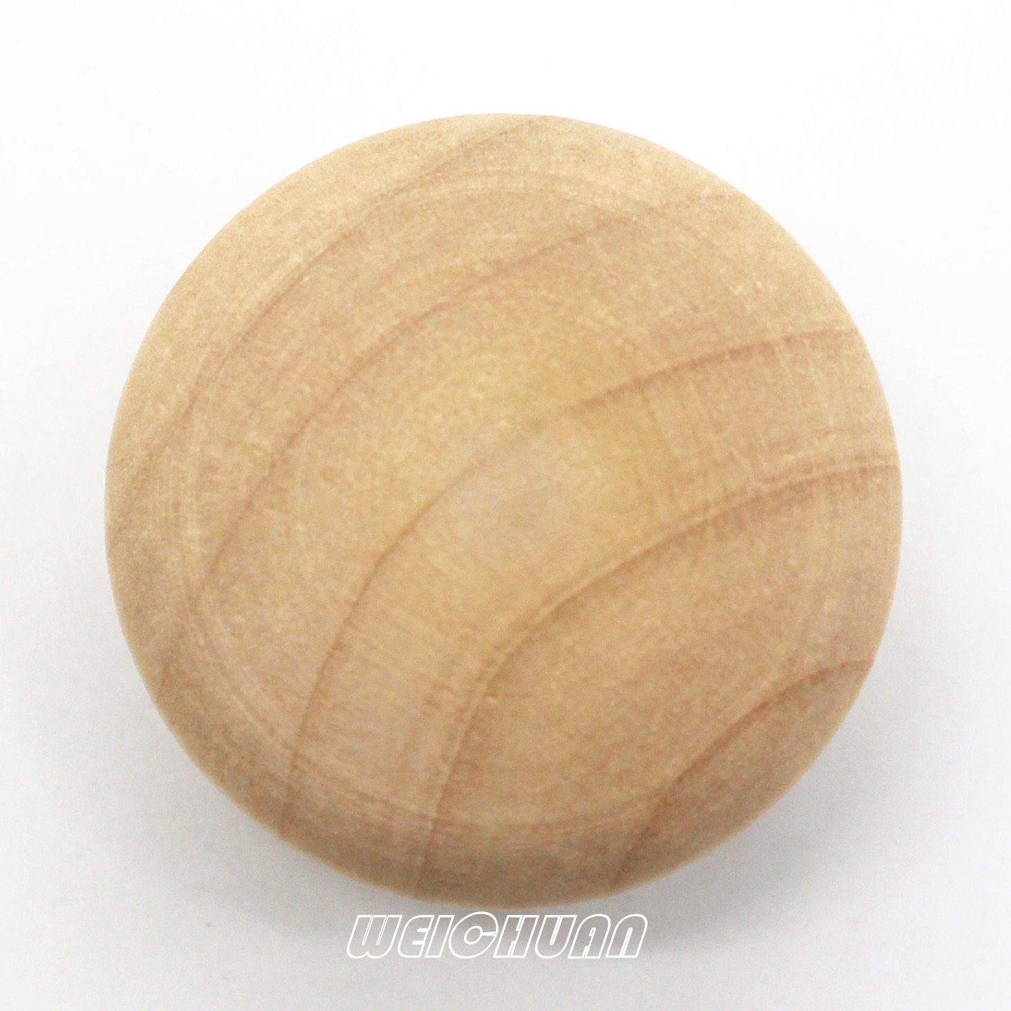 WEICHUAN 30PCS Unfinished Wooden Cabinet Knobs - 1.5 Inch Round Drawer Pulls for Dresser, Kitchen & Bathroom Furniture (1 Inch Height) - DIY Home Decor & Cabinet Hardware Upgrade