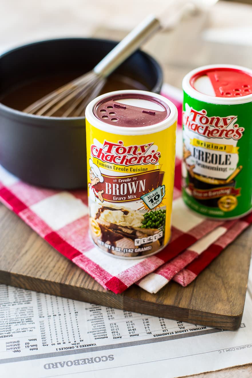 Tony Chachere's Instant White & Brown Gravy Mix - 2 Pack (10 oz Each) | Easy Homestyle Gravy for Biscuits, Mashed Potatoes & Roasts