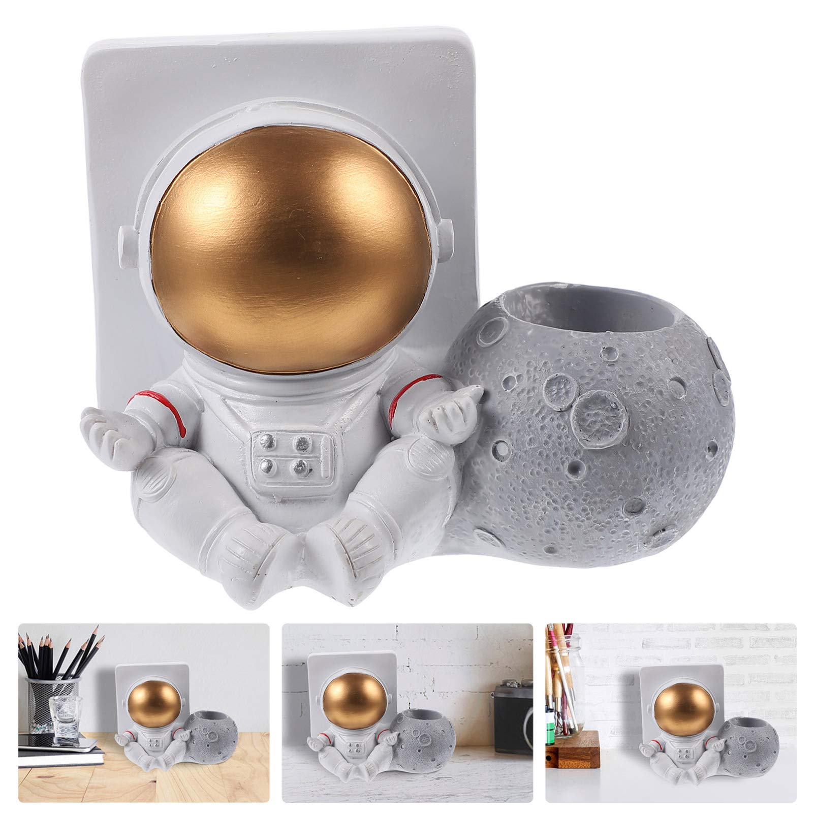 1pc Astronaut Pen Holder - Desktop Stationery Organizer for Writing Materials, Pencil Pot, Brush Holder - Fun Space-Themed Office Decor for Kids & Adults - Perfect for School, Home & Work Desk Organization