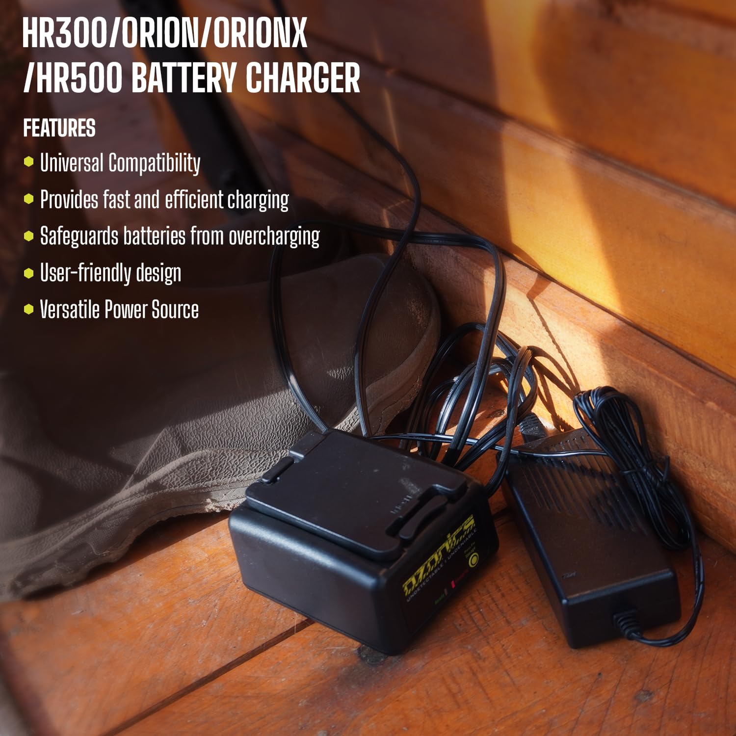 Ozonics HR300, Orion, OrionX, HR500 Battery Charger (SG-SBC02P) | Smart Charger for Gen 2 & Standard Hunting Batteries | Fast Charging with Intelligent Technology | Perfect for Deer Hunting, Bowhunting & Outdoor Adventures