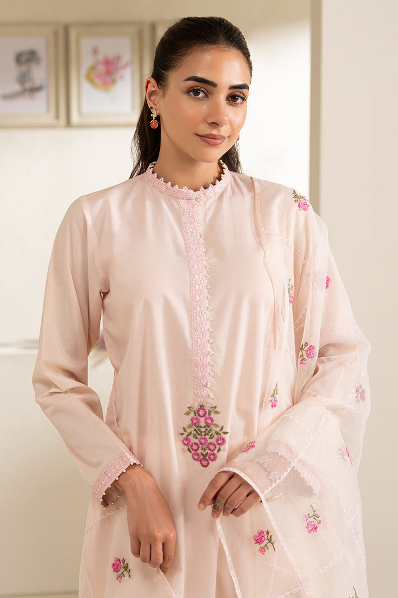 BLUSH BLOSSOM 2-Piece Set (Shirt & Dupatta) - Elegant Women's Ethnic Outfit for Weddings, Parties & Festive Occasions