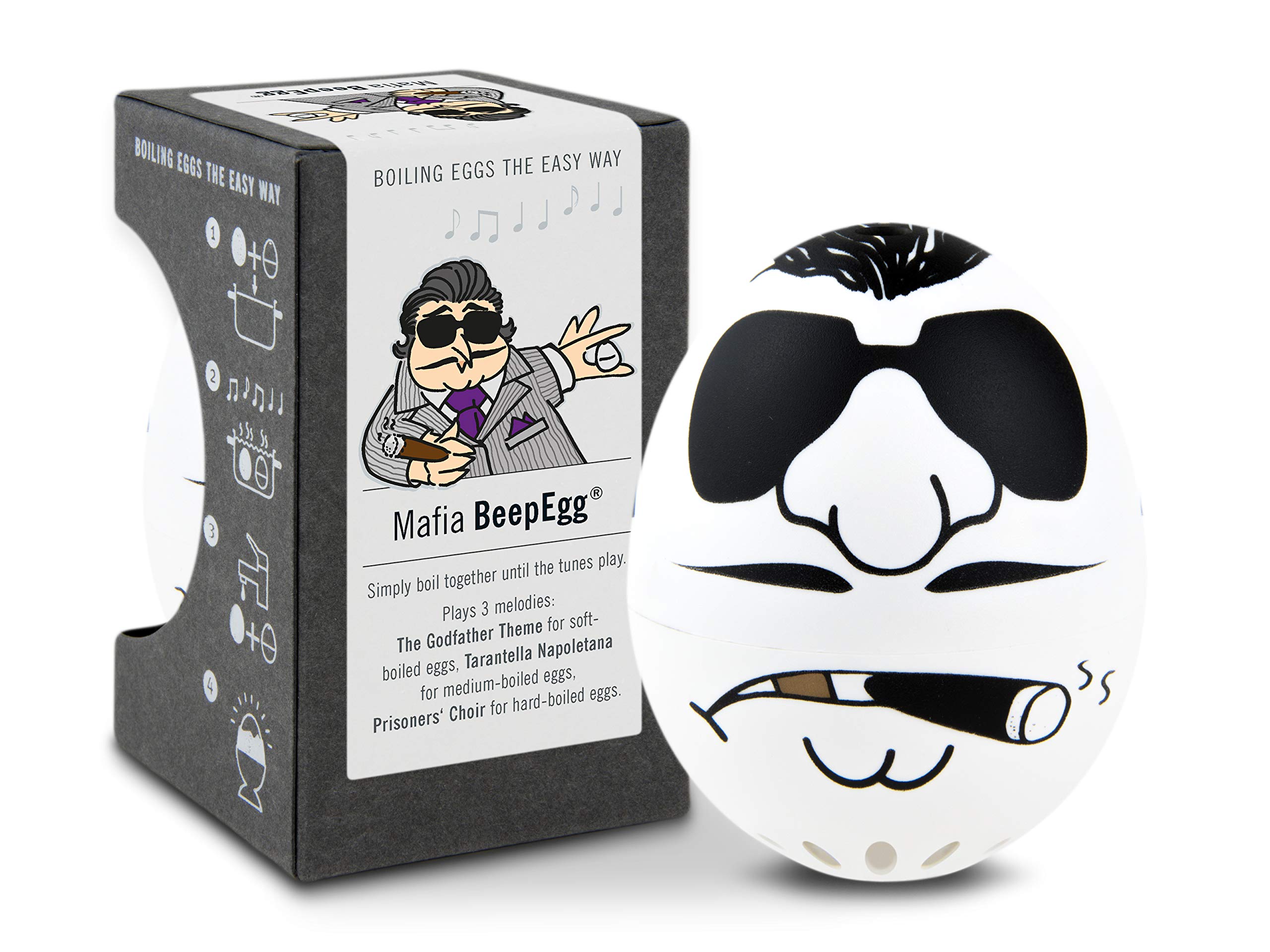 Egg Timer for Boiling Eggs - Mafia Beepegg Musical Egg Cooker for Soft, Medium & Hard Boiled Eggs | Food Safe Floating Timer | Perfect for Breakfast, Cooking & Kitchen Decor | 3-Level Doneness Indicator