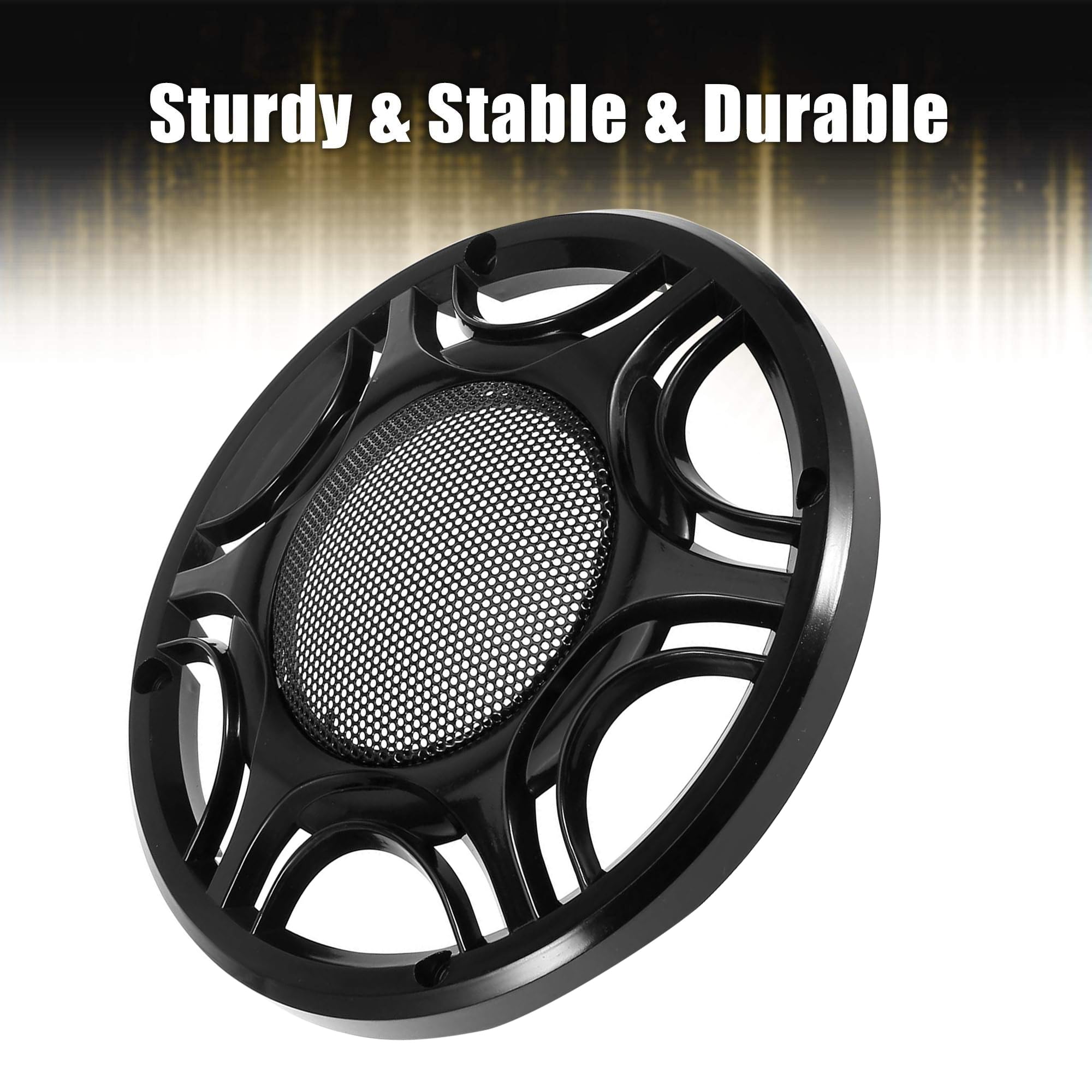 Unifizz 2-Pack 7-Inch Black Metal Car Speaker Grill Cover - Universal Fit for Most 7-Inch Speakers | Protective Mesh Woofer Horn Guard for Enhanced Audio & Vehicle Styling | Perfect for Car Audio Upgrades, DIY Auto Projects & Interior Protection | Ideal for Sedans, Trucks, SUVs & Custom Car Builds | Great for Road Trips, Car Shows & Audio System Protection