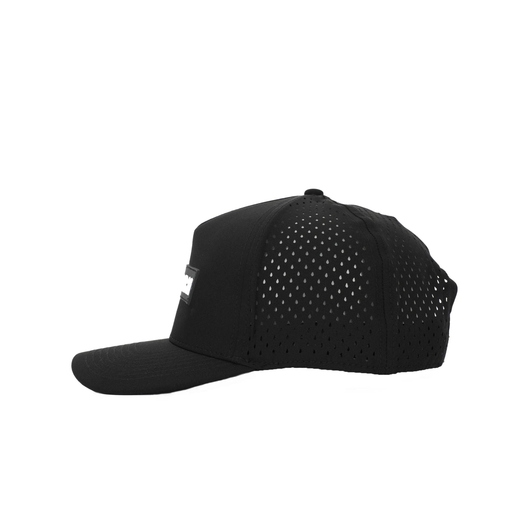CRBN Quick Dry Performance Trucker Hat - Breathable Mesh Back, Moisture Wicking, Adjustable Snapback for Men & Women - Perfect for Running, Hiking, Outdoor Sports (Black)