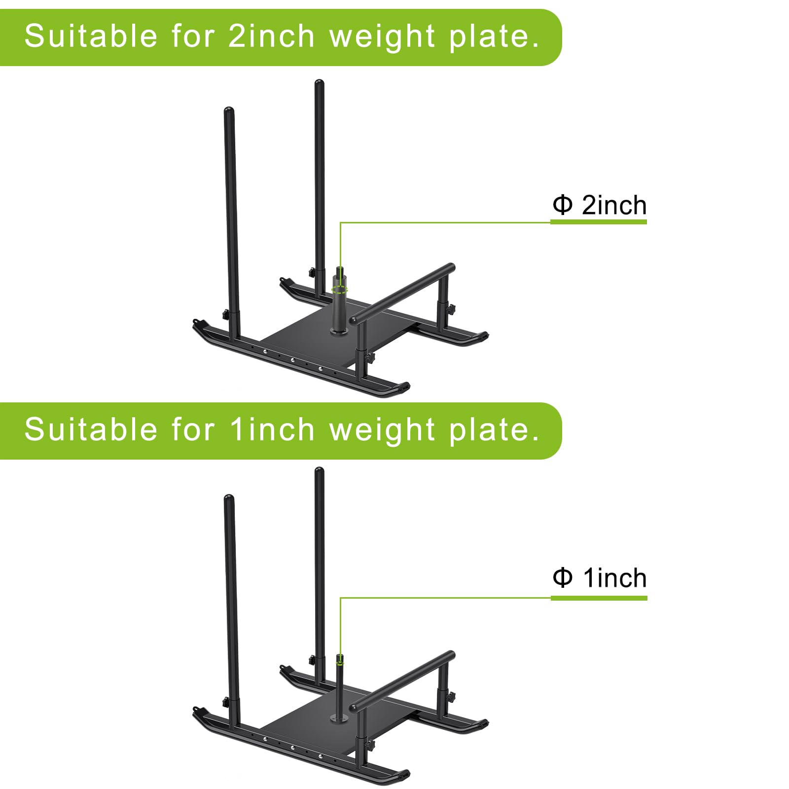 Kipika Heavy-Duty Weight Sled for Strength & Speed Training - Fitness Sled Workout Equipment for Muscle Building & Explosive Power - Compatible with 1