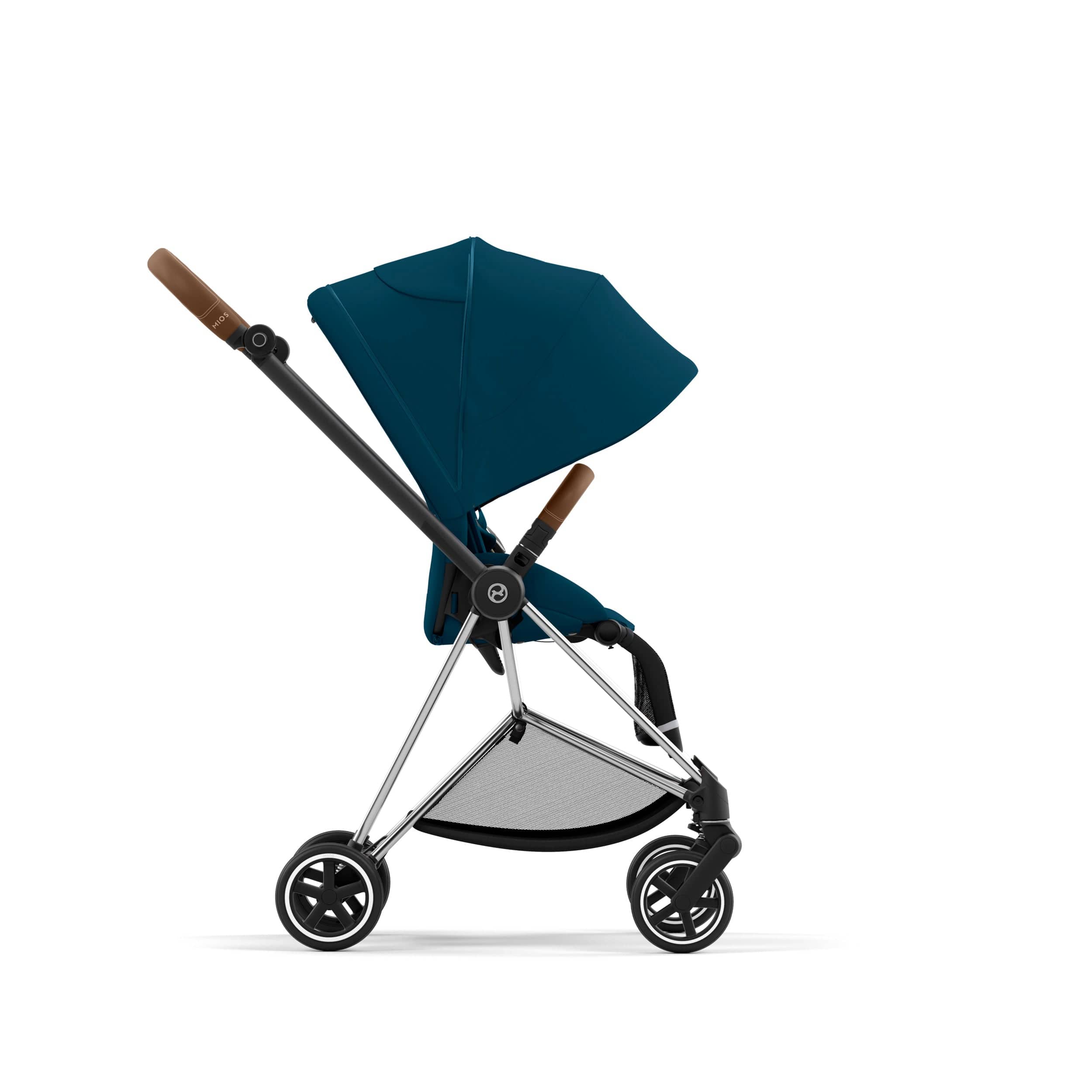 Cybex Mios 3 Complete Stroller - Lightweight Travel Stroller with Reversible Seat, Chrome/Brown | Perfect for City Walks, Travel & Everyday Use