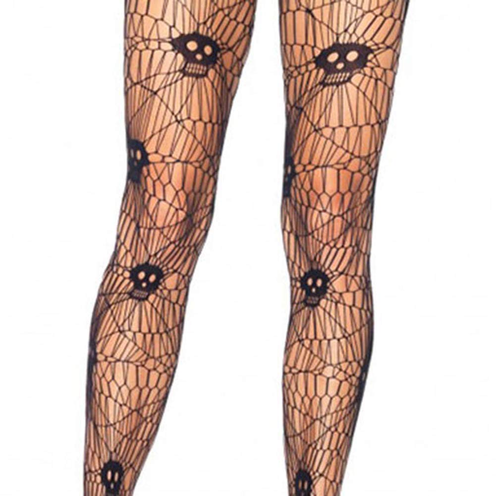 MAKFORT Fishnet Tights for Women - Sexy Black Halloween Stockings with Gothic Pattern | Perfect for Halloween Costumes, Cosplay, and Nightclub Outfits