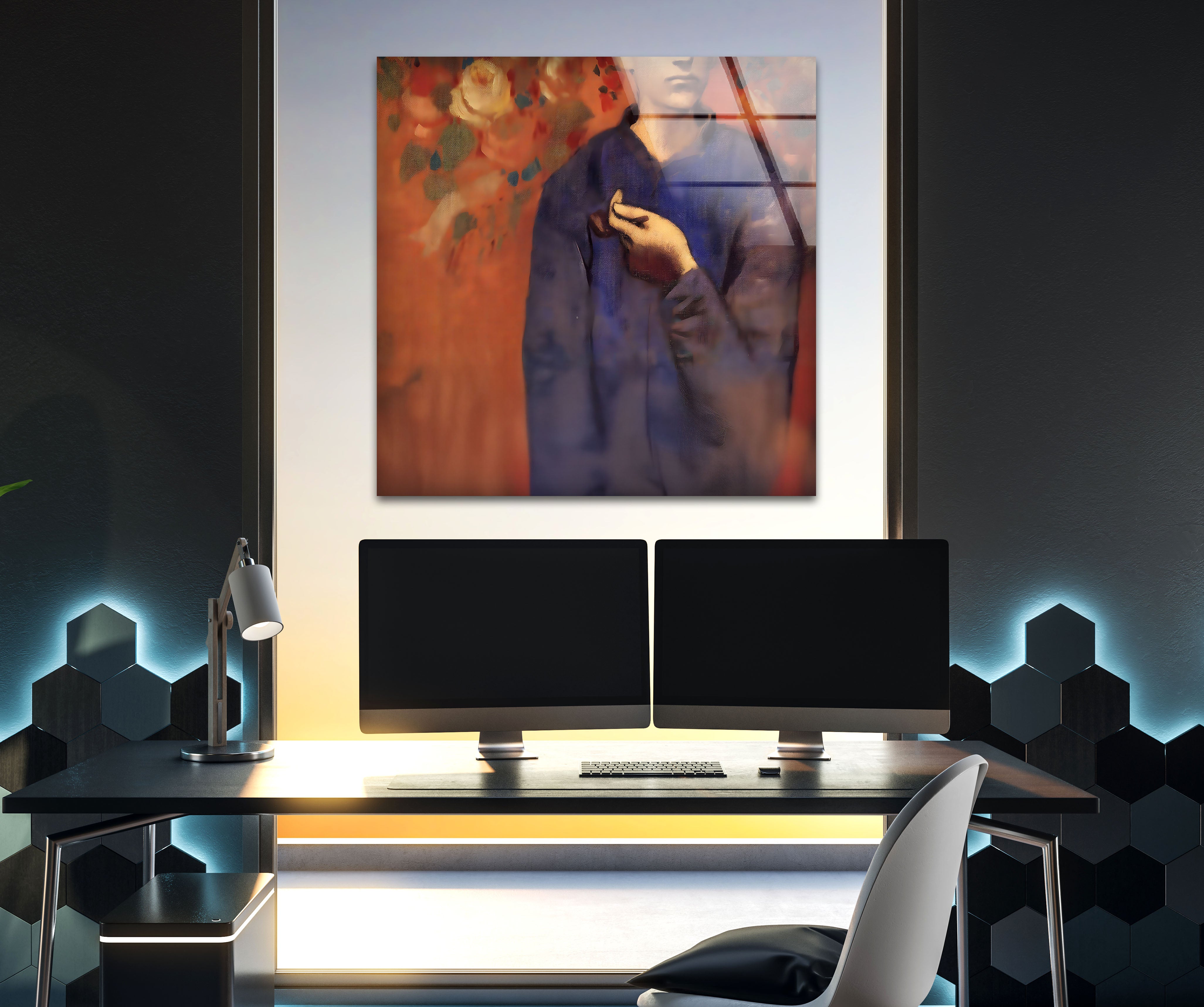 Pablo Picasso 'A Boy with a Pipe' Glass Wall Art - Modern Home Decor for Living Room, Office & Bedroom