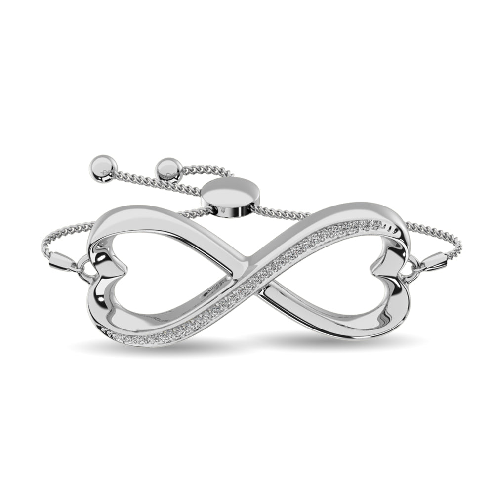1/6 ct Diamond Infinity Bracelet in Sterling Silver - Elegant Jewelry Gift for Women, Anniversary & Special Occasions