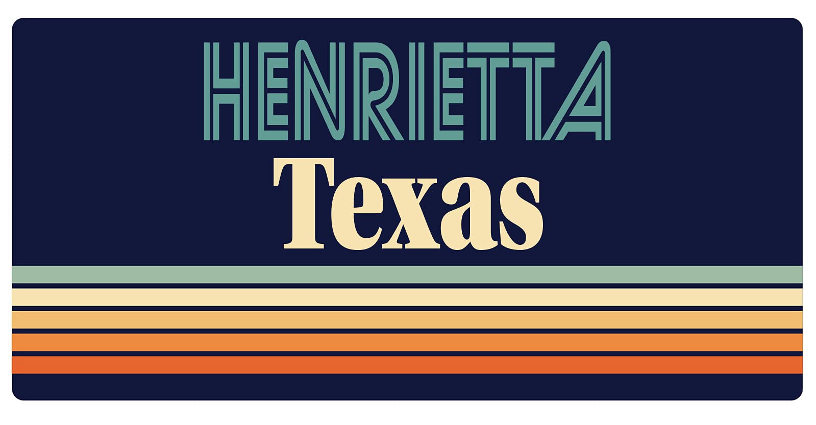 Henrietta Texas 5 x 2.5-Inch Retro Fridge Magnet - Vintage Souvenir & Collectible for Refrigerators, Lockers, and Office Decor