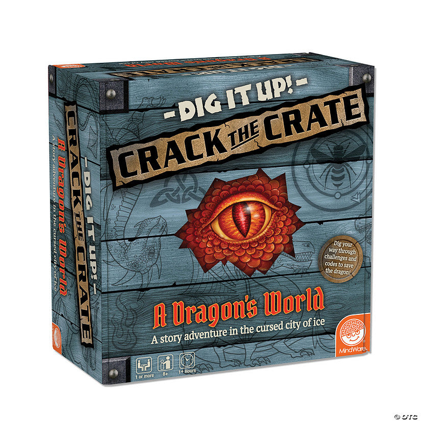 Dig It Up! Crack the Crate - Dinosaur Fossil Excavation Kit for Kids - STEM Educational Archaeology Toy for Birthday Parties & Classroom Activities
