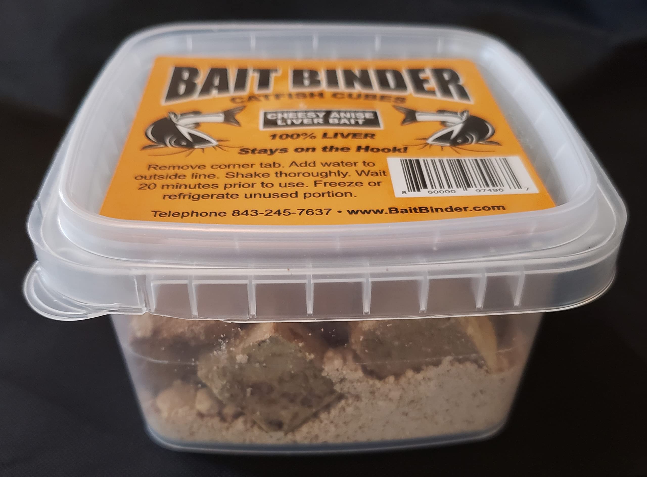 Bait Binder® Catfish Cubes - Liver Flavor Catfish Bait with Cheesy Anise Scent - Perfect for Freshwater Fishing & Catfish Attractant