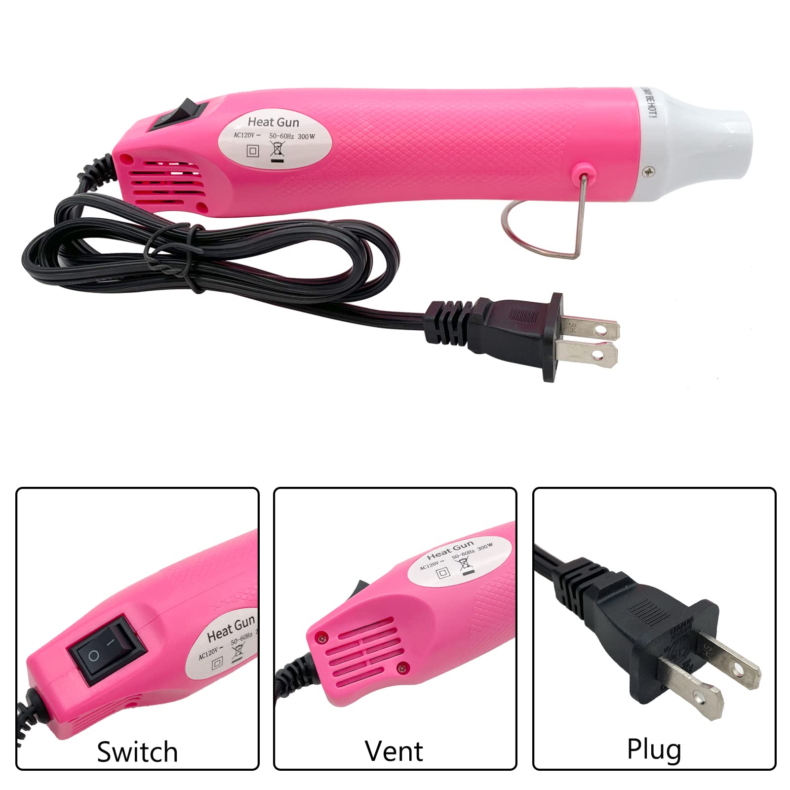 Mini Heat Gun - Portable Hot Air Gun Tool for DIY Crafts, Embossing, Shrink Wrapping, Paint Drying & More | Perfect for Home Projects, Art Creations & Professional Use