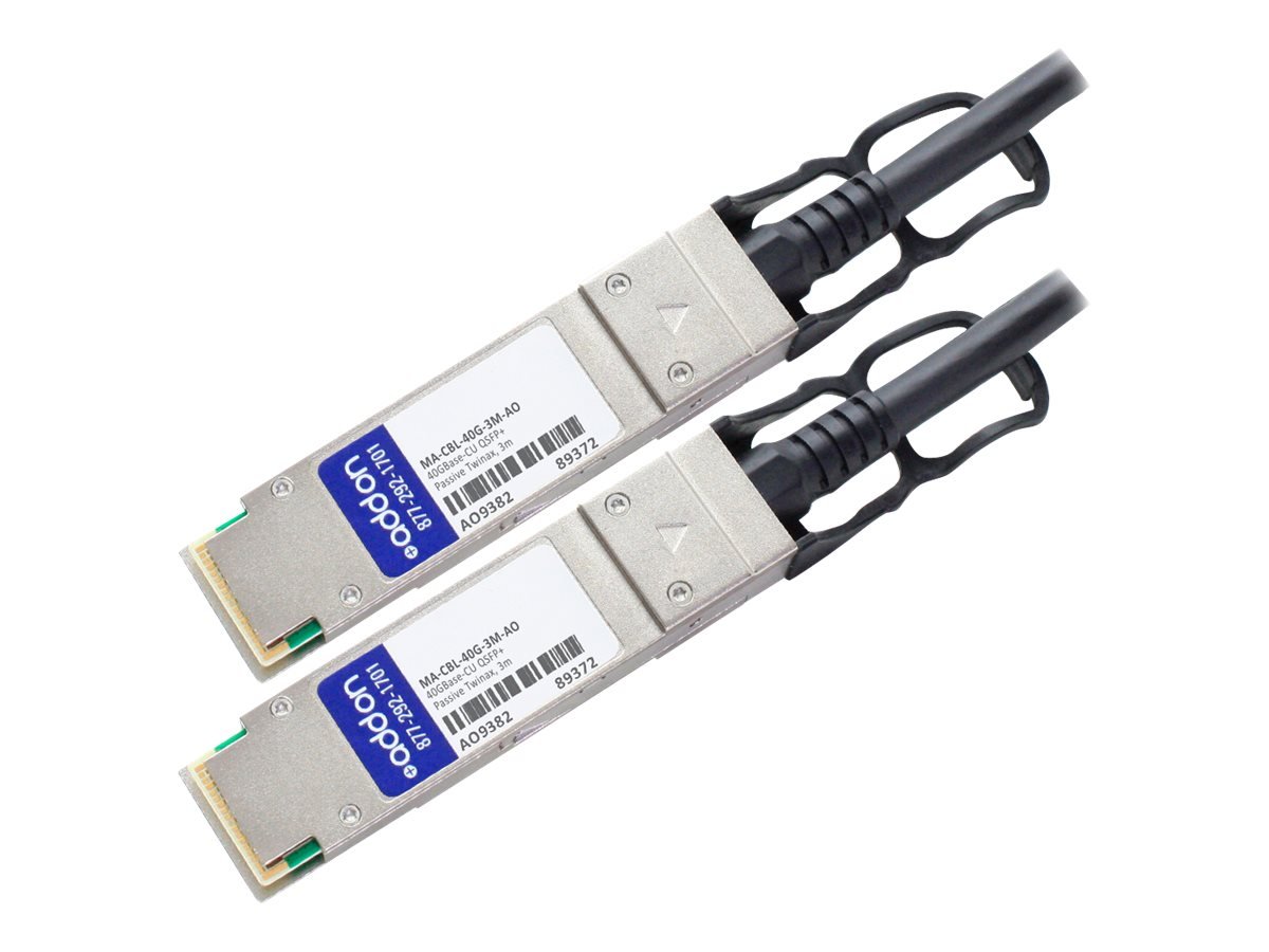 Cisco Meraki MA-CBL-40G-3M Compatible 40GBase-Cu QSFP+ to QSFP+ Direct Attach Cable - TAA Compliant, Passive Twinax, 3M Length - Ideal for Data Centers, High-Speed Networking & Server Connectivity