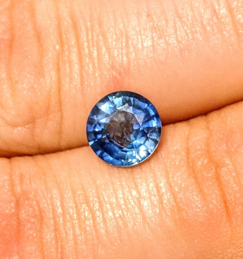 1.91ct Natural Medium Blue Sapphire Loose Stone - 7mm Round VVS Clarity, September Birthstone, Cobalt Blue, Certified Solitaire Gem for Engagement Rings & Fine Jewelry