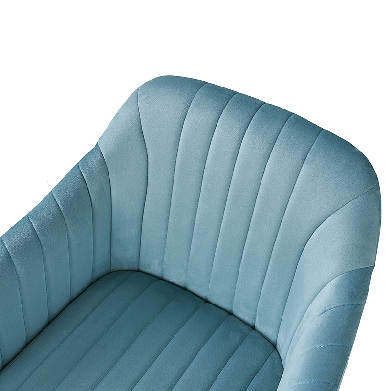 Theo Modern Velvet Office Chair with Tufted Back - Ergonomic Desk Chair for Home & Office Workspace, Comfortable Computer Gaming Chair for Long Hours Sitting