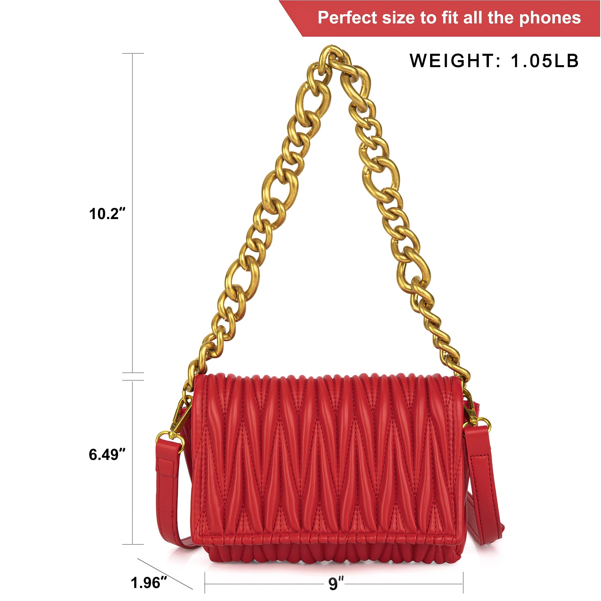 Montana West Quilted Crossbody Bags for Women - Stylish Small Purses & Top Handle Handbags - Perfect for Work, Travel & Everyday Use