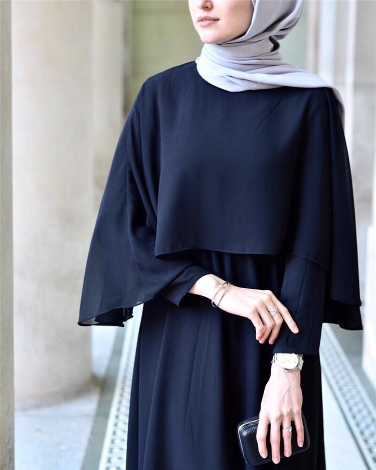 Elegant Muslim Women's Abaya Dress - Modest Islamic Clothing for Prayer, Mosque & Daily Wear