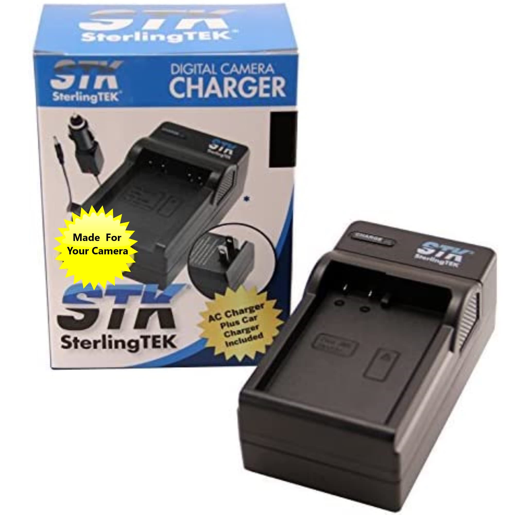 STK NP-FM500H Replacement Battery Charger for Sony Alpha A57 A77 A99 A65 A100 A200 A900 A300 A350 A700 A580 A850 Digital Cameras - Compatible with BC-VM10 Charger - Perfect for Travel Photography & Professional Shooting