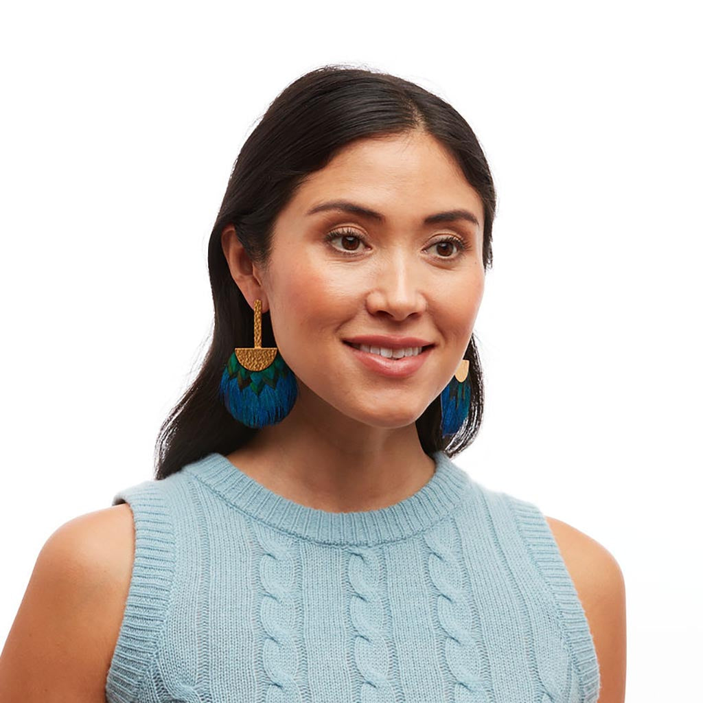 Tucket Blue Grecian Earrings – Handmade Dangle Earrings for Women, Boho Chic Jewelry, Perfect for Weddings, Parties & Everyday Wear