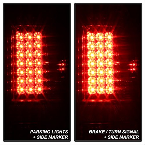 Spyder Auto 5003485 LED Tail Lights Red/Clear - High-Performance Brake Lights for Trucks & SUVs