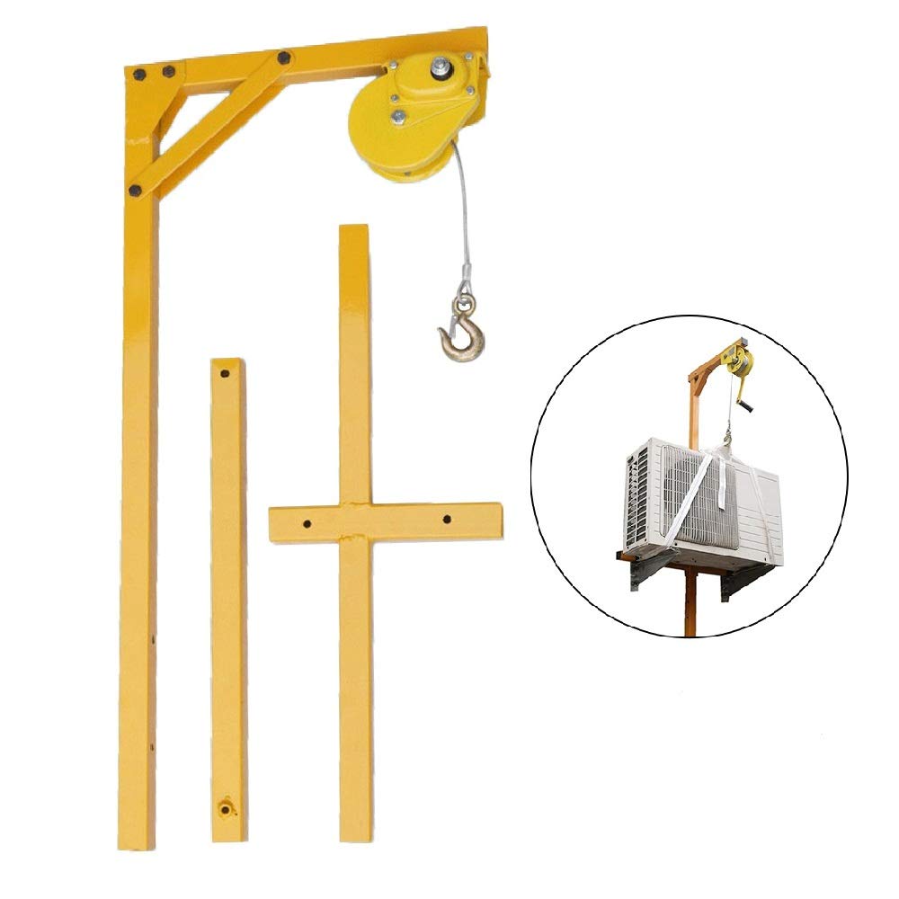 10M Stainless Steel Air Conditioner Installation Lifting Crane Tool - Heavy Duty AC Outdoor Bracket & Lift (32.8ft) for Home & Commercial HVAC Setup