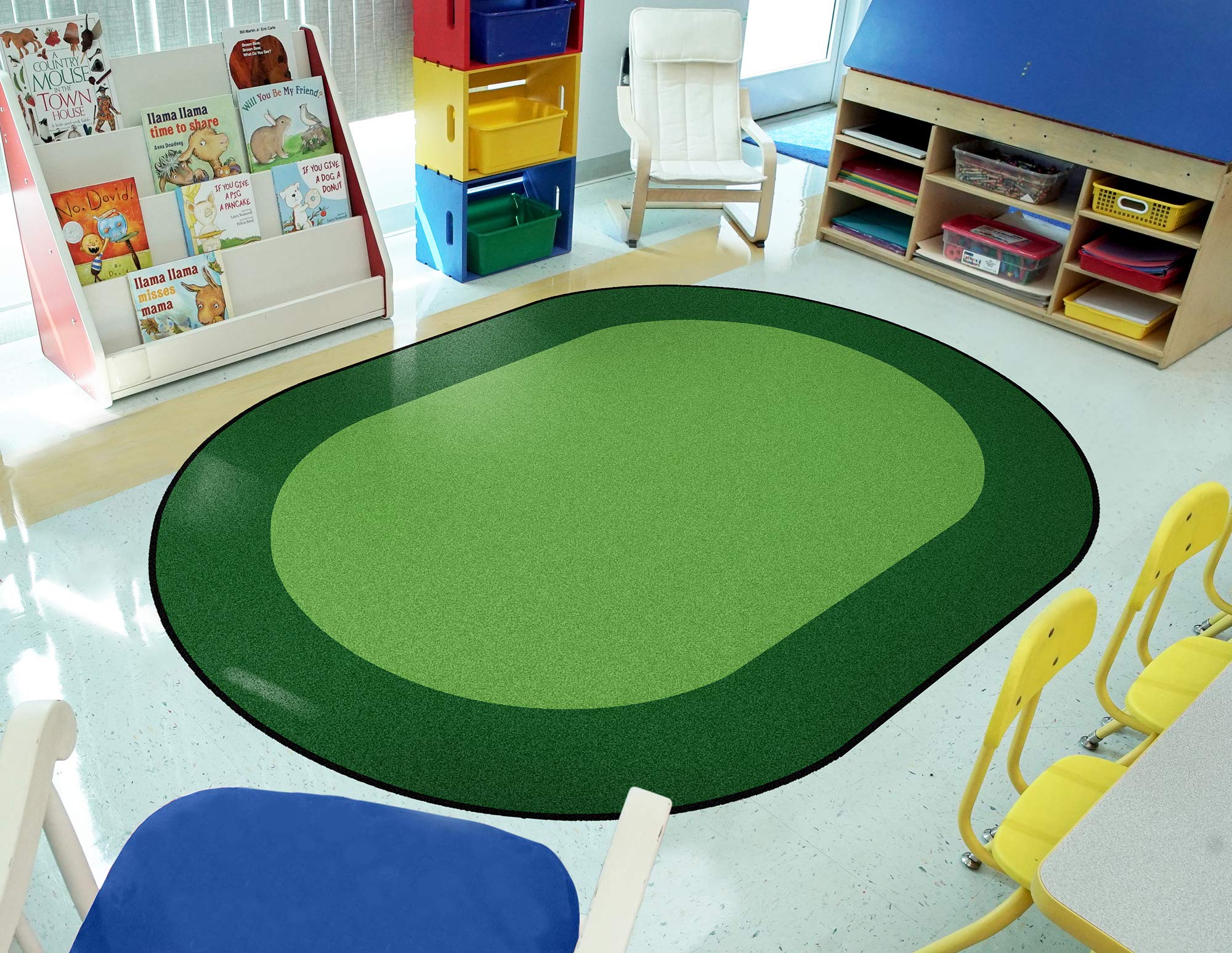 Joy Carpets Kid Essentials All Around Green Area Rug 7'8