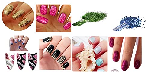 3D Glitter Powder Nail Art Charms Kit - 48 Bottles Set for French Nails, Acrylic Nail Decoration | DIY Nail Art Tools Gift Box for Girls | Perfect for Home Manicures, Salon Nail Design & Party Nail Art