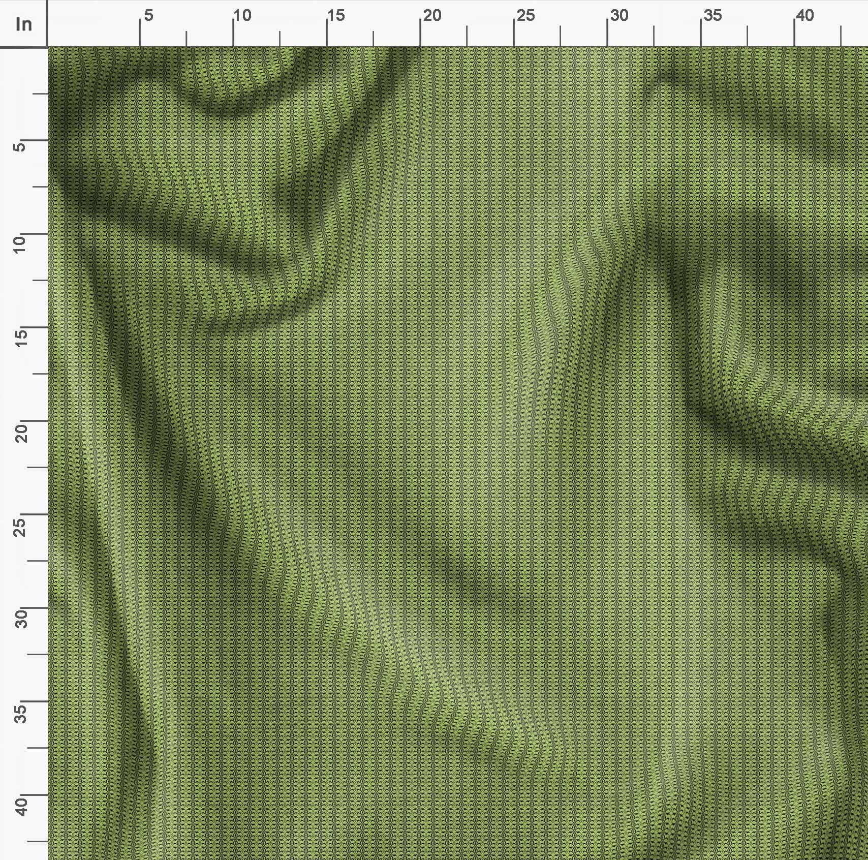 Soimoi Moss Green Georgette Fabric by The Yard - 42 Inch Wide Filigree Damask Print - Elegant Printed Material for Dresses, Curtains & DIY Projects