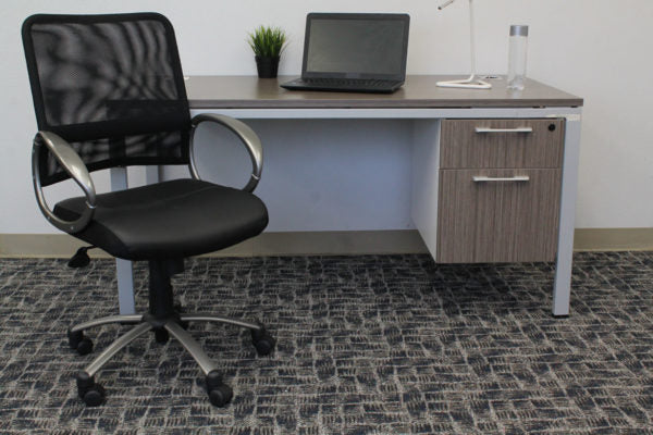 Boss B6406 Mesh Back Task Chair with Pewter Finish - Ergonomic Office Chair for Home & Workspace Comfort