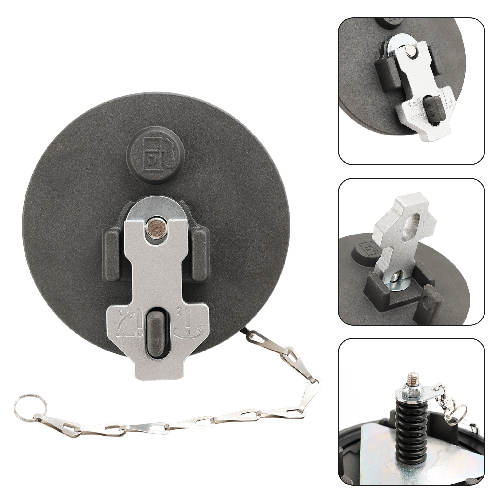 Volvo Fuel Cap Replacement - Compatible with A20C, A20D, A20E, A20F, A25C, A25E, A25F, A30C, A30D Models - Durable Locking Gas Tank Cap for Volvo Excavators & Construction Equipment