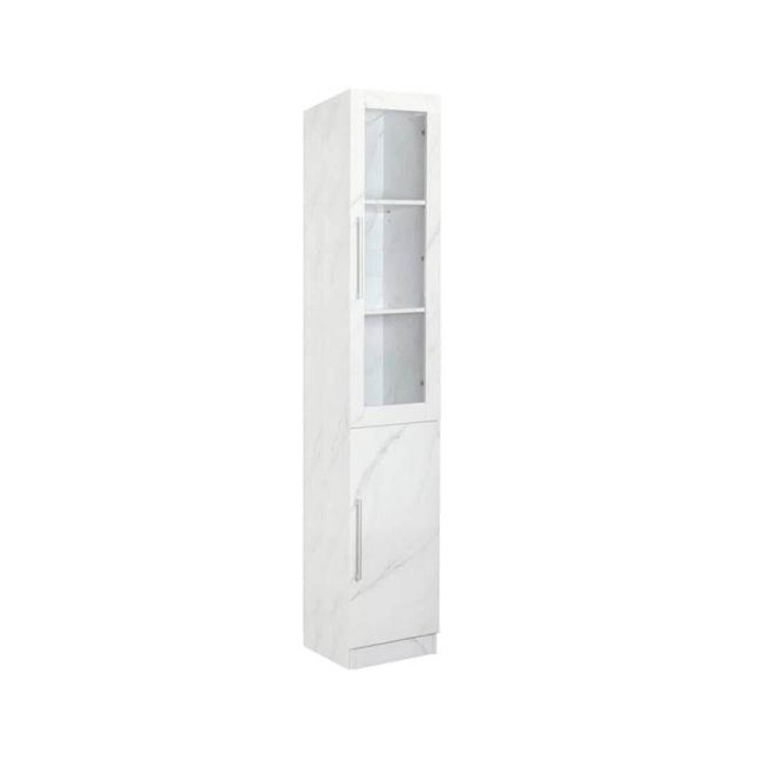 Elizabeth 1 Door Display Unit with Adjustable Shelves - Modern Wooden Bookshelf for Living Room, Bedroom & Office Storage - Perfect for Showcasing Books, Decor & Collectibles