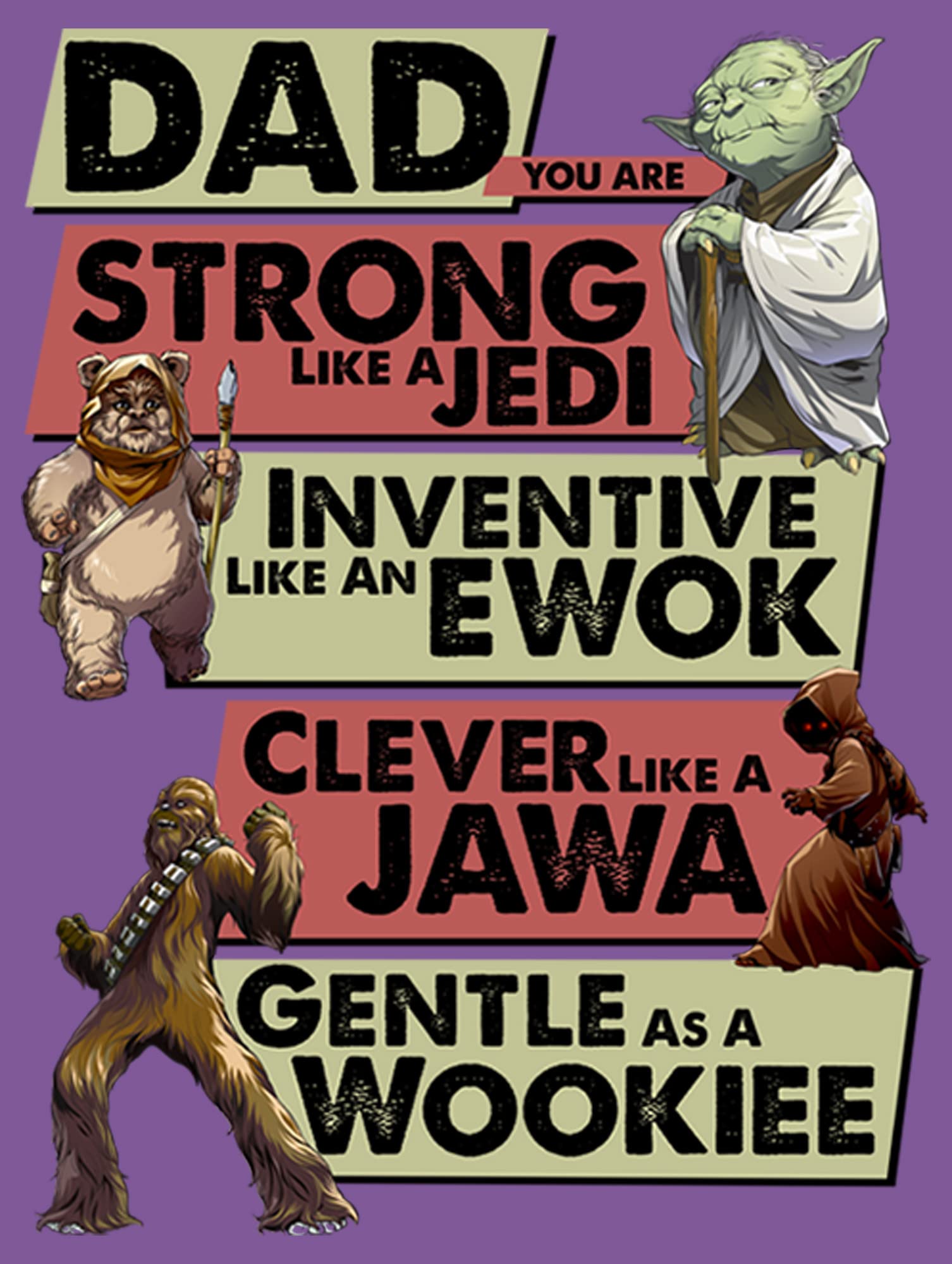 Star Wars Dad T-Shirt for Girls - Strong, Inventive, Clever & Gentle - Perfect for Father's Day Gifts, Cosplay & Family Events
