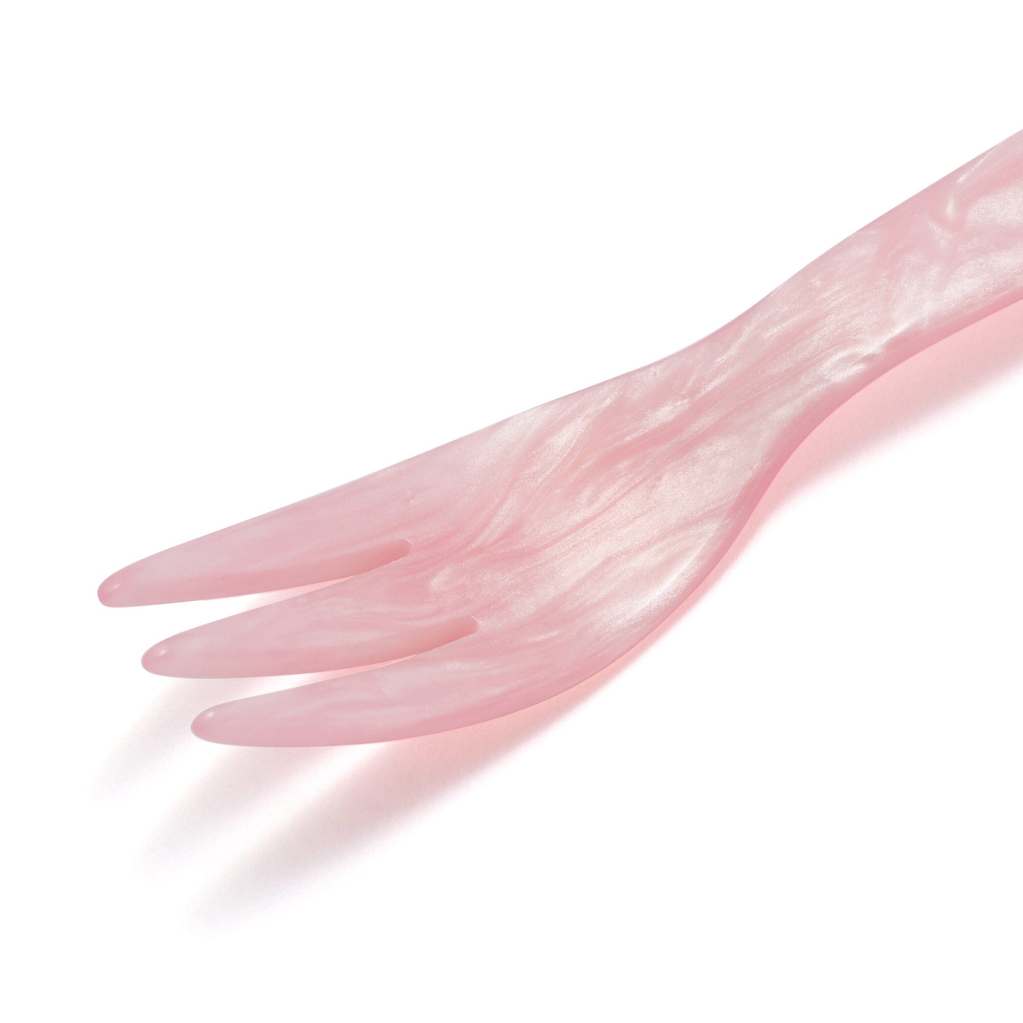 Elegant Pink Marble Dessert Forks - Set of 6 Stainless Steel Cake Forks for Parties, Weddings, and Tea Time Desserts