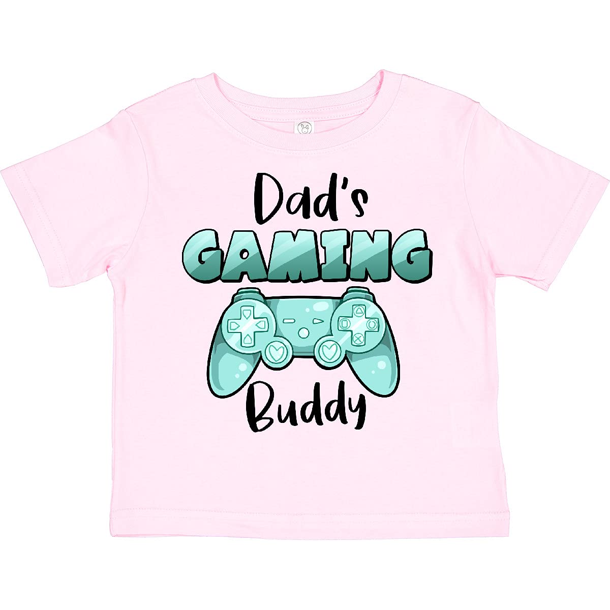 Inktastic Dad's Gaming Buddy - Aqua Controller Toddler T-Shirt | Matching Gamer Dad & Son Outfits for Father's Day, Birthday & Family Game Nights | Video Game Themed Party Wear | Perfect for Father-Son Bonding & Gaming Events | Cute Matching Father-Child Outfits for PlayStation, Xbox & Nintendo Switch | Ideal for Gaming Parties, Father's Day Gifts & Family Matching Outfits