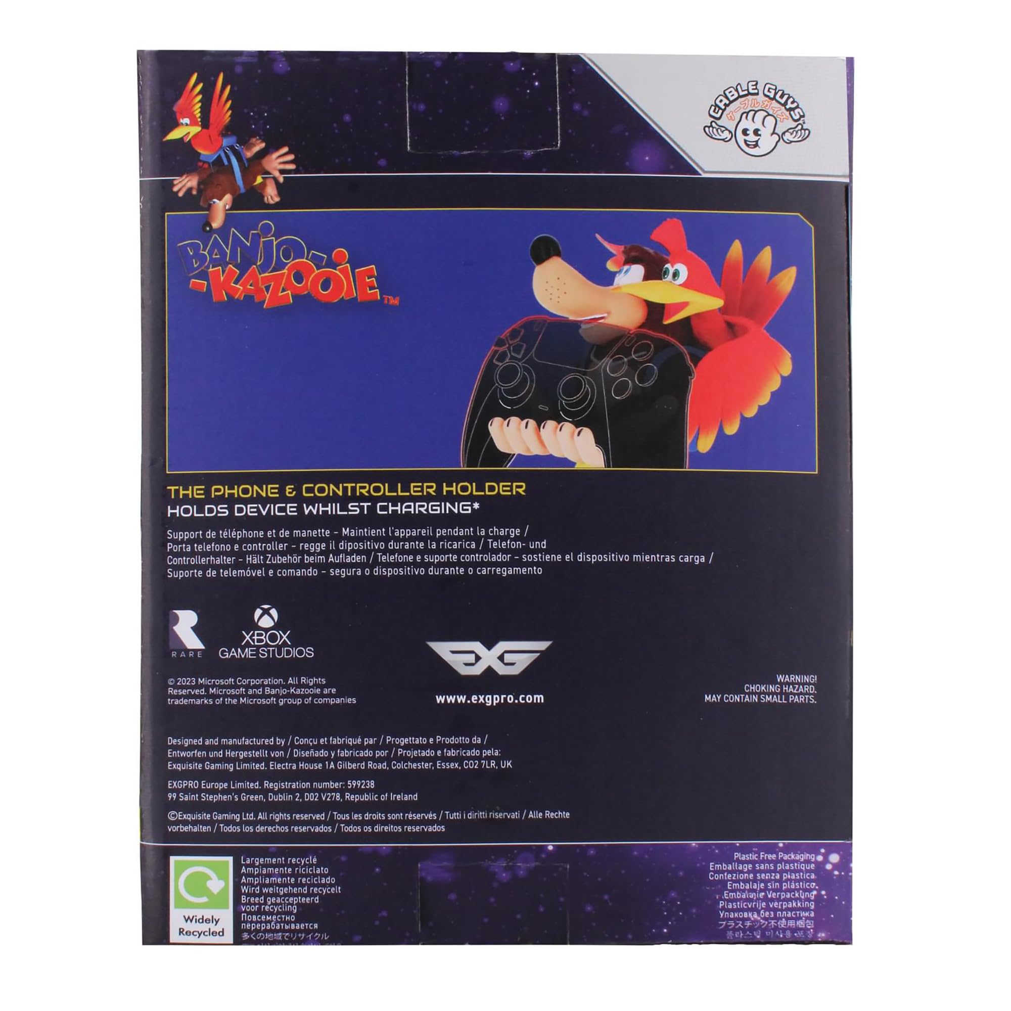 Original Banjo-Kazooie Licensed Gaming Phone Stand & Controller Holder - Cable Guys Collector's Edition for Nintendo Switch/PS5/Xbox - Perfect for Gaming Setups & Desk Decor