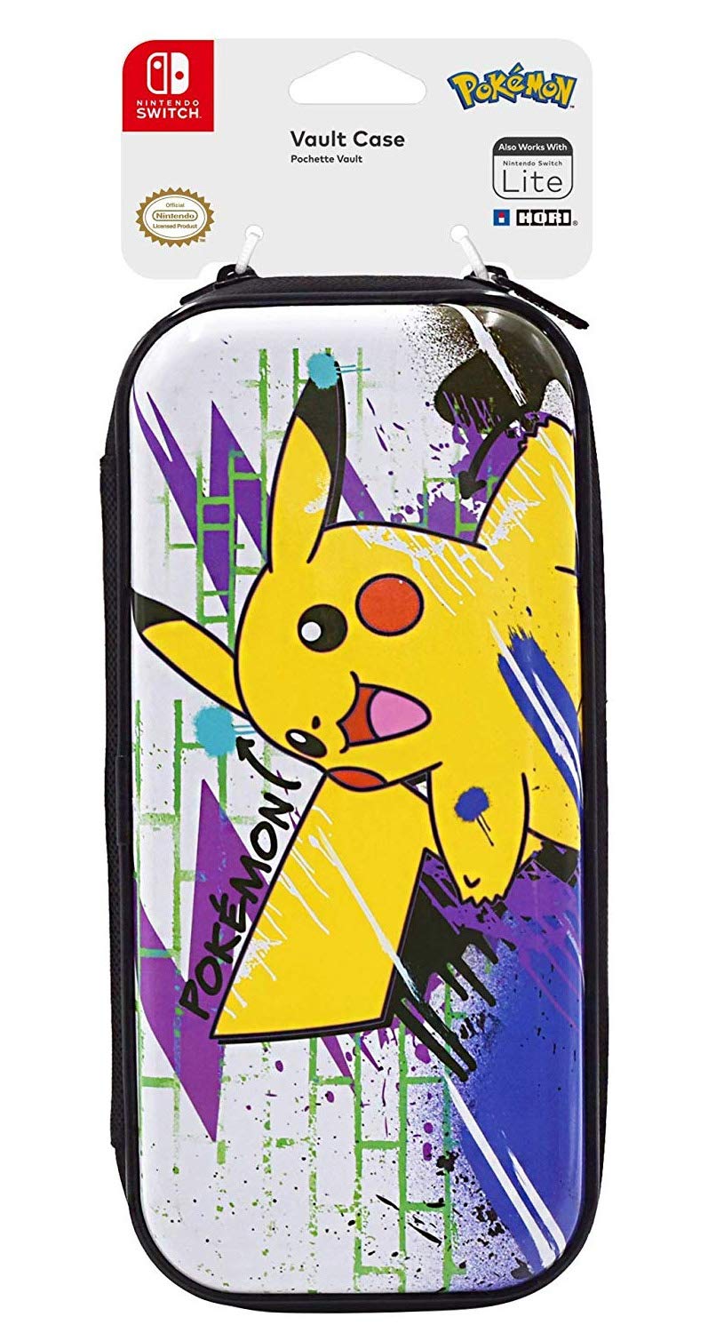 Official Nintendo & Pokémon Hori Premium Vault Case for Nintendo Switch/Lite - Pikachu Edition - Protective Hard Shell Travel Case for Gaming On-The-Go