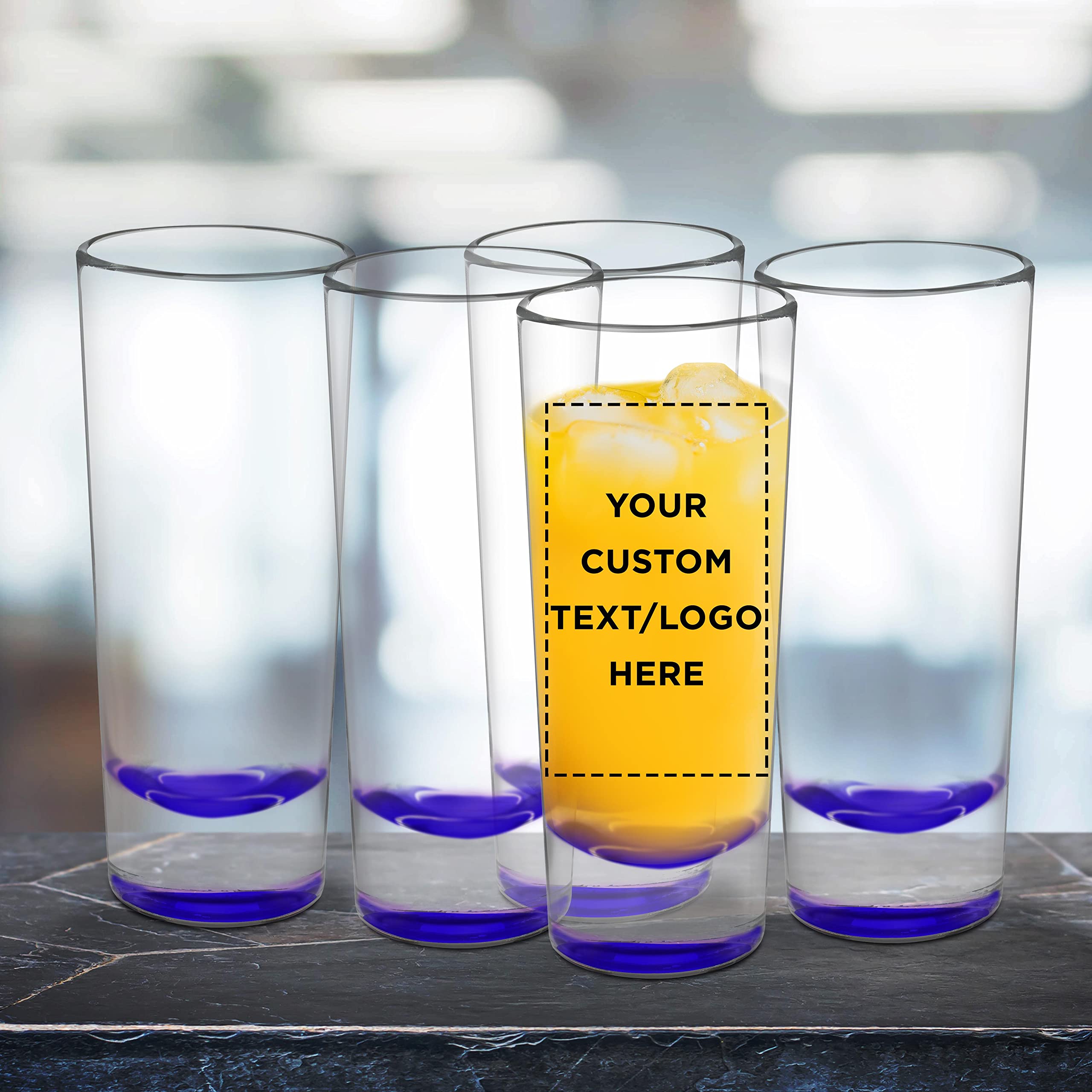 Custom 2 oz Cordial Shot Glasses - Bulk Pack of 100 Personalized Purple Shooter Glasses for Cocktails, Liquor & Party Drinks | Perfect for Birthday Celebrations, Weddings, Bars & Outdoor Events