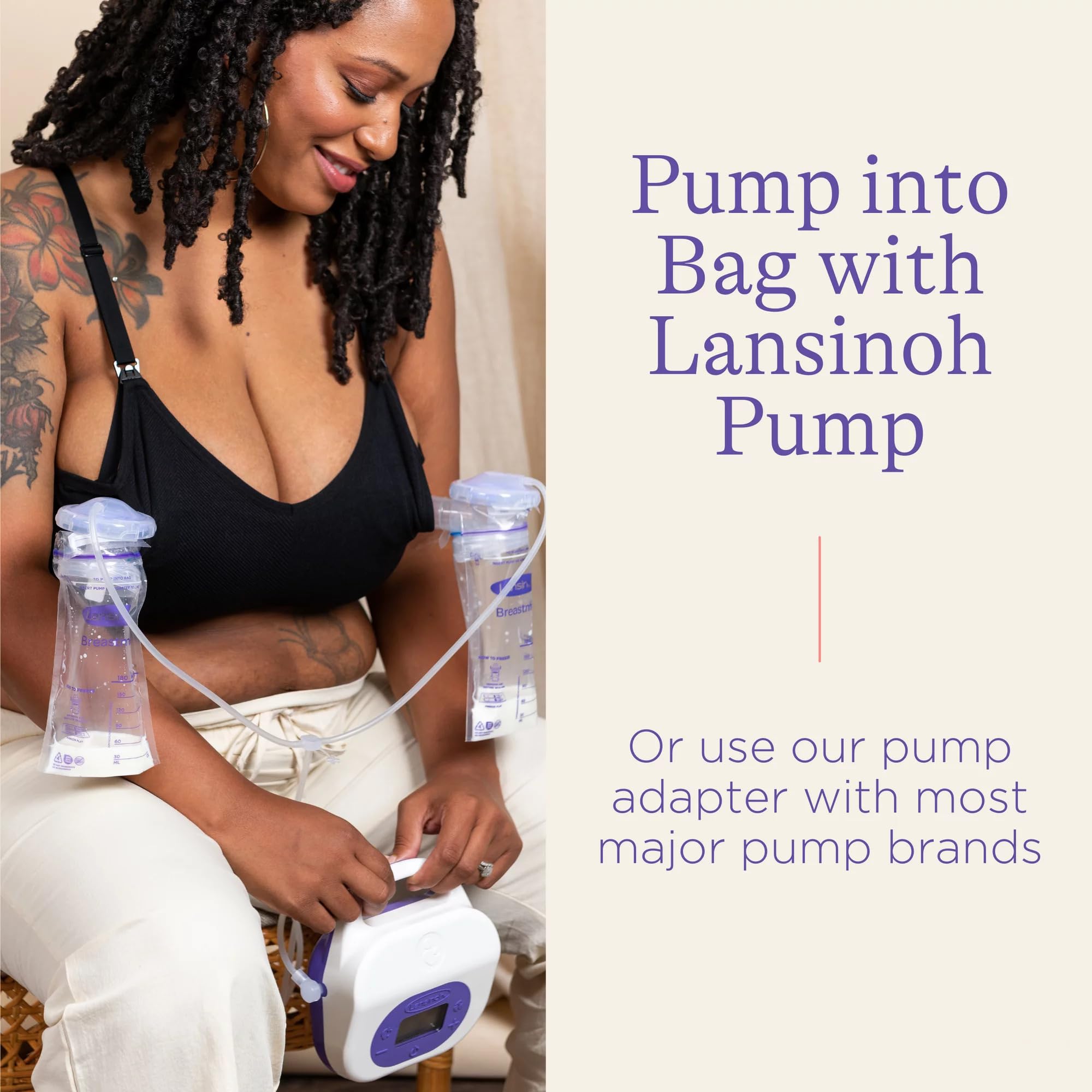 Lansinoh Breastmilk Storage Bags - 25 Count (6 Pack) - BPA Free, Pre-Sterilized, Double Zipper Seal - Perfect for Pumping, Freezing & Organizing Breast Milk